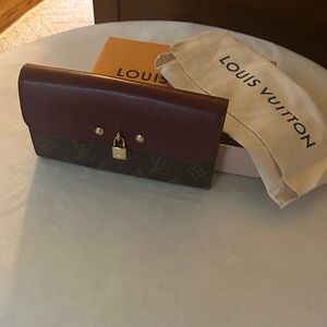 Louis Vuitton Maroon and Brown Monogram Wallet